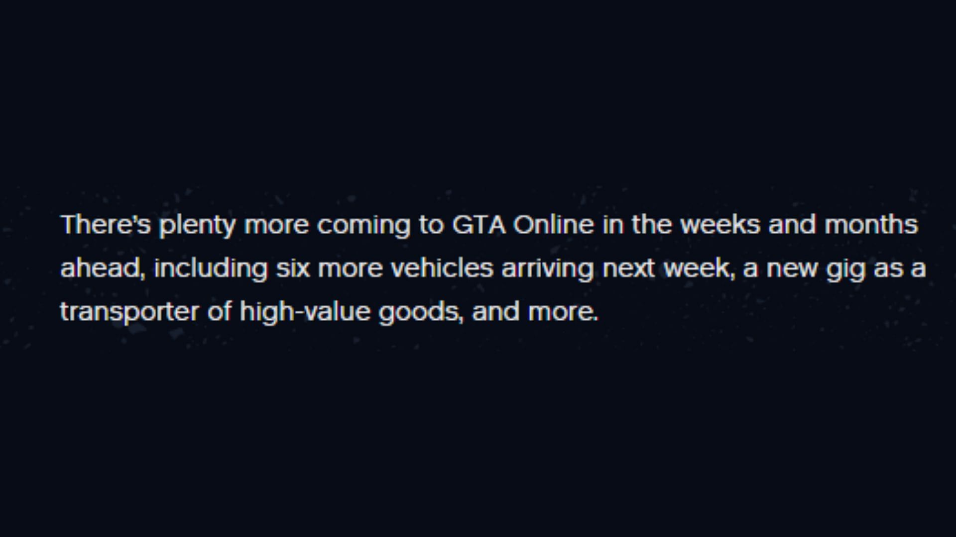 A screenshot of the latest GTA 5 Online update newswire post (Image via Rockstar Games)